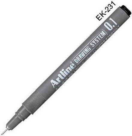 Artline EK-231 Μαρκαδόρος Σχεδίου Μαύρος 0.1mm