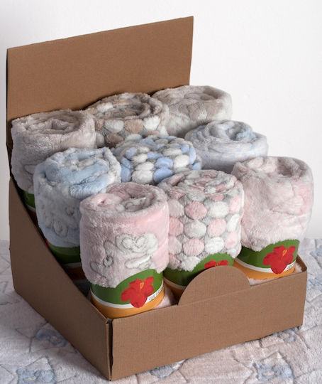 Silk Fashion Blanket Nursery Swaddling Blankets Fleece Multicolour 75x100cm 9pcs