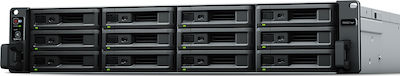 Synology RackStation RS3621xs+ NAS Rack with 12 Number of Spit for HDD/SSD and 6 Ethernet Port