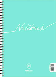 Salko Paper Notebook Natura Notebook Spiral 120 Sheets A4 Ruled Light green