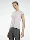 Reebok Workout Ready Activchill Women's Athletic Blouse Short Sleeve Frost Berry