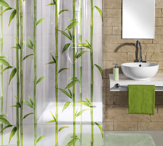 Kleine Wolke Bambu Shower Curtain 180x200cm 5249 May Green