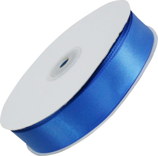 Marhome Ribbon Satin In Blue Colour Κορδέλα Σατέν Διπλής Όψης Μπλε Ηλεκτρίκ 20mm 20mm 45.5m 1pcs