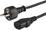 Savio Elmak Schuko - IEC C13 Cable 1.2m Black (CL-89)