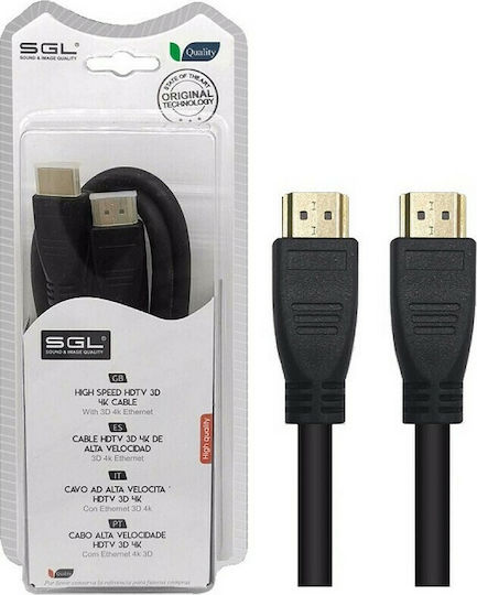 SGL HDMI-Kabel Männlich - HDMI Männlich 5m Schwarz