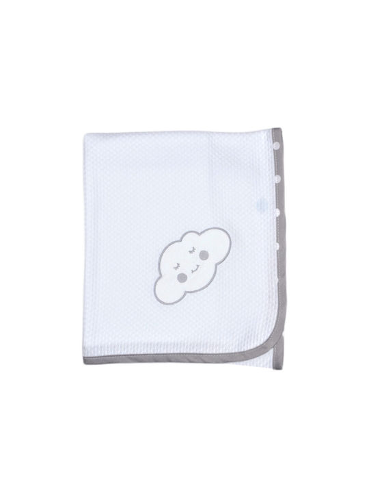 Baby Star Norisor Pânză de Înfășat Alb 80x80εκ.