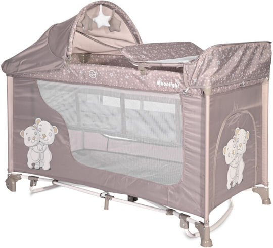 Lorelli Moonlight Rocker Playpen 2 Levels with Changing Table & Mattress String Hug 126x70cm