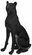 Atmosphera Decorative Feline made of Plastic Panther in Black 41.5x21x65cm 1pcs