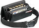 IdealPress Fabric Waiter Waist Bag / Pouch with a 5 position car boot 20x7x11cm Black Vegan Leather