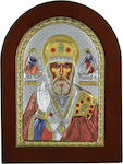 Prince Silvero Εικόνα Άγιος Νικόλαος Ασημένια 15x21cm