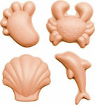 Scrunch Sand Molds Set made of Silicone Beige 4pcs