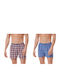 90-23074 Men's Boxers Blue / Orange Checkered 2Pack 90-23074-006