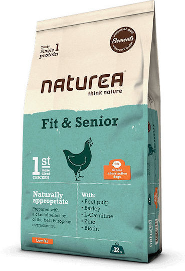 Naturea Elements Fit & Senior 12кг Суха Храна Диетичен за Възрастни Кучета с Пилешко