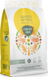 Dingonatura Natura Diet Kitten Dry Food for Young Cats with Chicken 3kg