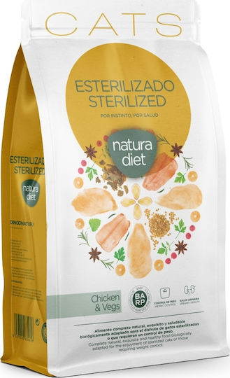 Dingonatura Natura Diet Sterilized Dry Food for Sterilized Cats with Sensitive Urinary with Chicken 3kg