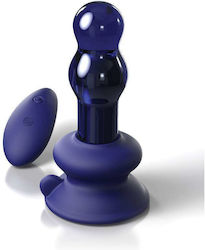 Pipedream Icicles Vibrating Glass Massager Anal Vibrator with Wireless Functionality Blue