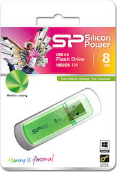 Silicon Power Helios 101 8GB USB 2.0 Stick Green