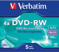Verbatim Rewritable DVD-RW 4.7GB 1Pc Verbatim Rewritable DVD-RW 4.7GB 1Pc