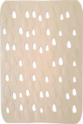 Dimitracas Drops Bathtub Mat with Suction Cups Beige 34x54cm