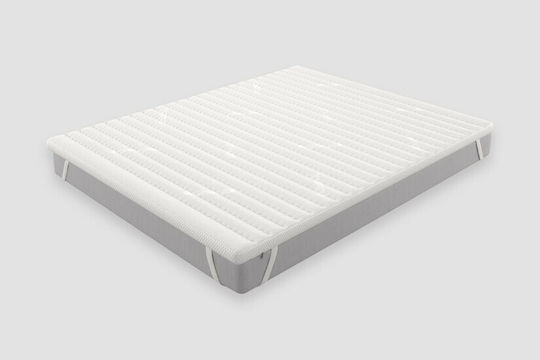 Greco Strom Topper Memory Semi-dublu Spumă de memorie cu Husă Detașabilă & Benzi Elastice de Fixare 110x200x7buc
