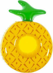 Inflatable Floating Drink Holder Pineapple Yellow 25cm