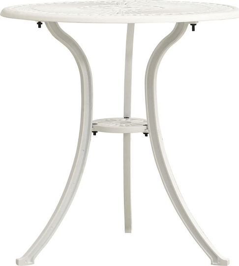 Tisch für kleine Außenbereiche Stabil White 62x62x65cm