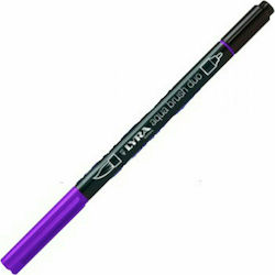 Lyra Aqua Brush Duo Μαρκαδόρος Σχεδίου Μωβ 4mm