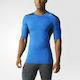Adidas Techfit Cool Herren Thermo Kurzarmshirt Kompression Blau