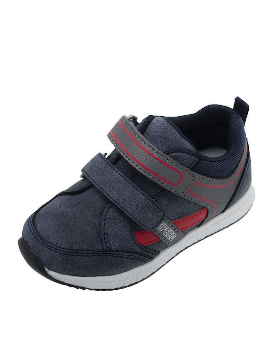 Crocus Παιδικά Sneakers με Σκρατς Navy Μπλε