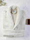 Down Town Home Dalia Bathrobe with Collar Ecru