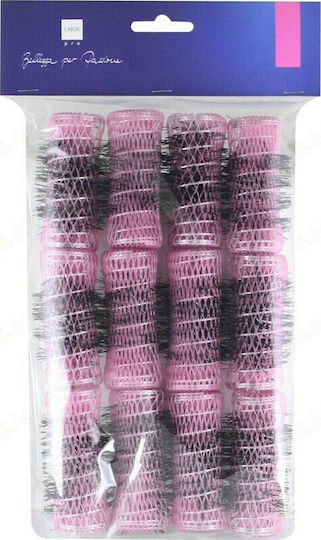 Labor Pro Heated Wire Mesh Rollers 24mm in Pink Color 12 Pieces