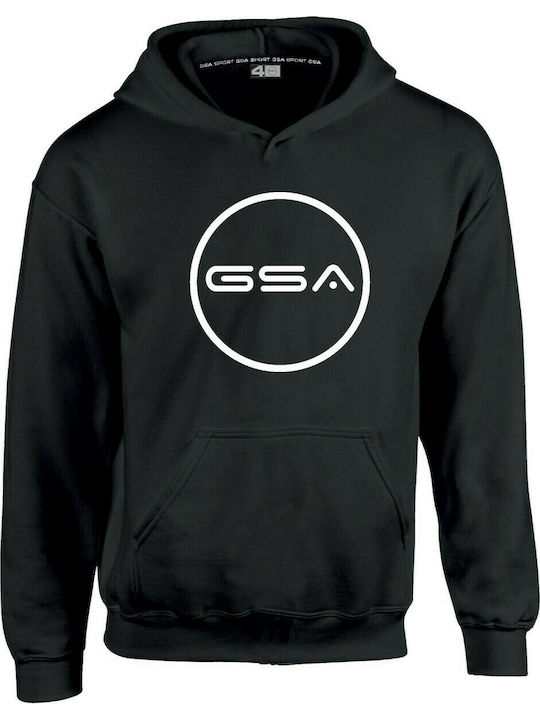 GSA Kids Sweatshirt with Hood and Pocket Black 17-38010