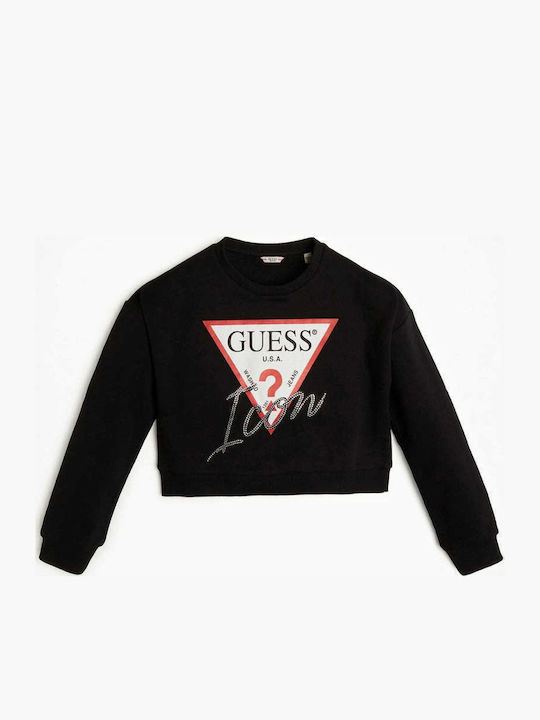 Guess Kids Sweatshirt Black Cut Out Shoulder