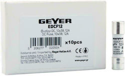 Geyer Sicherung Zylindrisch 10x38mm 12A (EDCF12) 1Stück