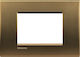 Legrand Bticino Living Light Switch Frame Horizontal Installation 3 Elements in Bronze Color LNA4803BZ