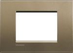 Legrand Bticino Living Light Horizontal Switch Frame Gold 3 Στοιχείων LNA4803SQ