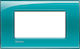Legrand Bticino Living Light Switch Frame 4 Positions Horizontal Installation 4 Elements in Green Color LNA4804VD