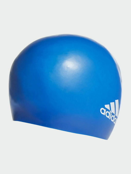 Adidas Logo Σκουφάκι Κολύμβησης Ενηλίκων από Σιλικόνη Μπλε