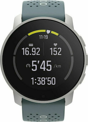 Suunto 9 Peak Titanium 43mm Αδιάβροχο Smartwatch με Παλμογράφο (Moss Gray)