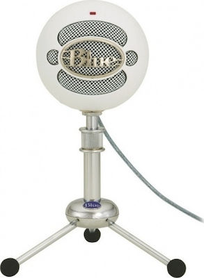 Blue Microphones Πυκνωτικό Μικρόφωνο USB Snowball Επιτραπέζιο Φωνής σε Λευκό Χρώμα