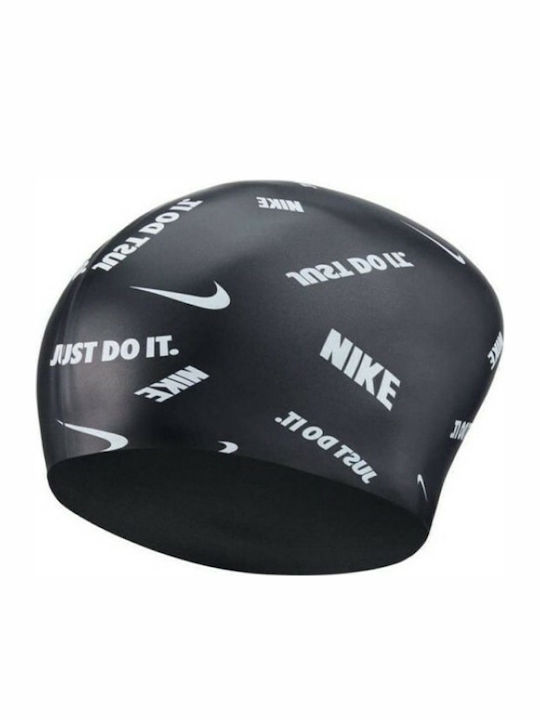 Nike Logofetti Căciulă de înot Adulți din silicon Negru