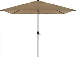 Umbrelă De podea Pătrată De aluminiu Cambell Maro 2.62x1.7m