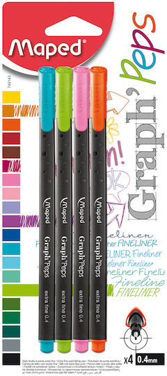 Maped Graph'Peps Zeichenmarker 0.4mm Mehrfarbig 4Stück
