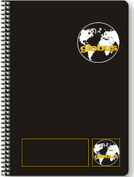 Globus Spiral Notebook Ruled B5 2 Subjects G201 Black 1pcs