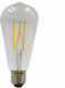 Vito Λάμπα LED 8W για Ντουί E27 και Σχήμα ST64 Θερμό Λευκό 1000lm