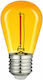 Avide LED-Lampe 1W 85mm für Fassung E27 und Form S14 Gelb 50lm