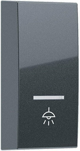 Aca Modys Lighting Switch Front with Indicator & Light Symbol in Gray Color 10101333051