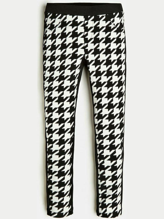 Guess Kids Legging Long Black Jacquard Print Leggings