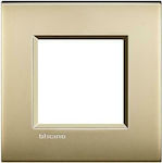 Legrand Bticino Living Light Vertical Switch Frame 1-Slot Gold 2 Θέσεων LNC4802OF