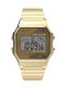 Timex T80 Digital Men's Watch 34mm Battery with Gold Metal Bracelet